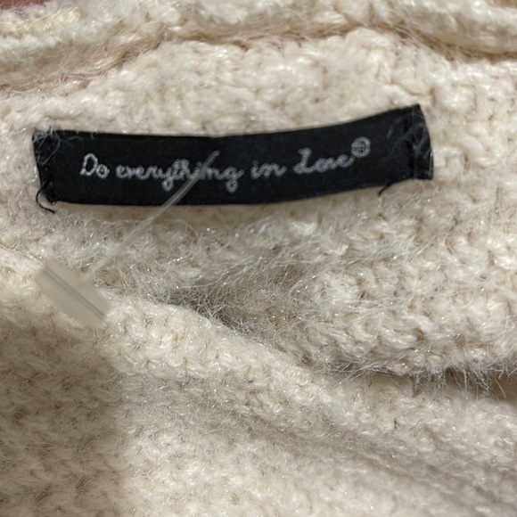 Anthropologie Do Everything In Love Cowl /Turtleneck Poncho Sweater - Picture 8 of 8